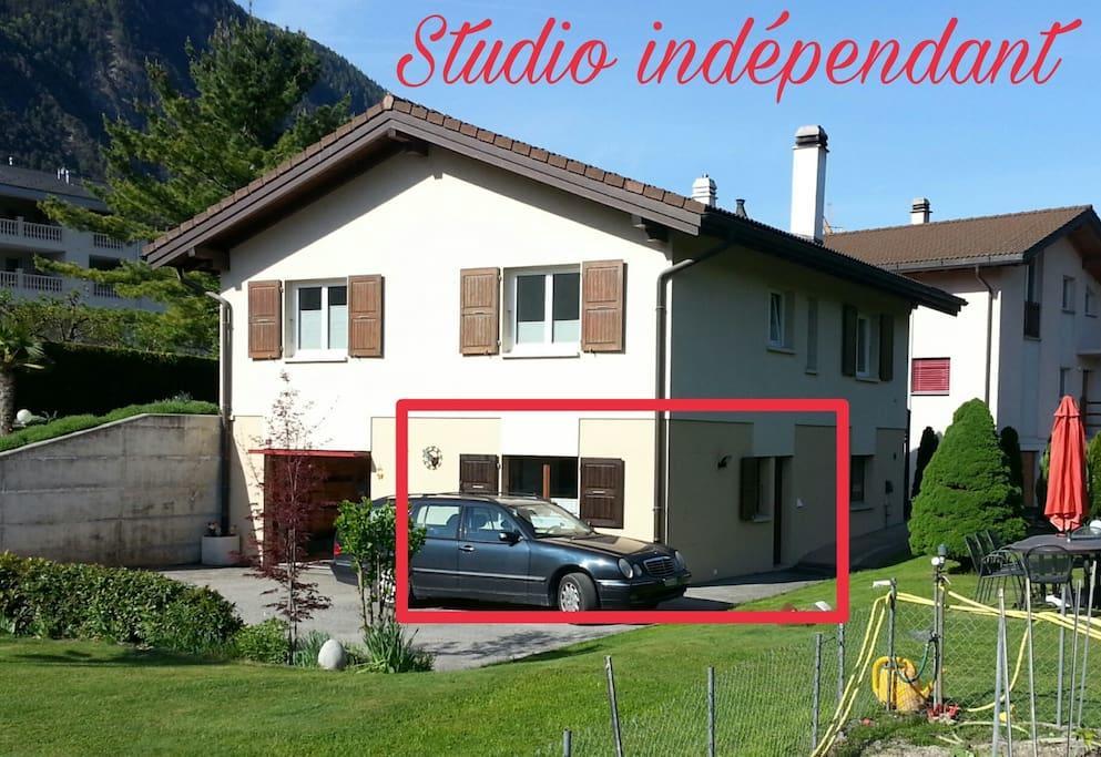 Studio Independant A Grône Eksteriør billede